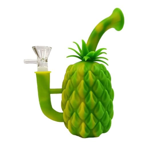 Ananas-Silikonbong mit Metalll&ouml;ffel und abnehmbaren Teilen, 18 cm 1