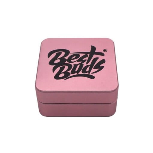 Best Buds Flat Square Aluminium Grinder Flamingo 2 Teile (50mm)