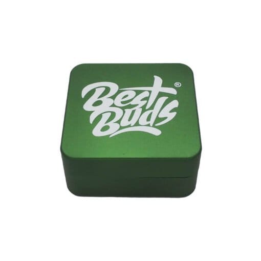 Best Buds Flat Square Aluminium Grinder Gras 2 Teile (50 mm)