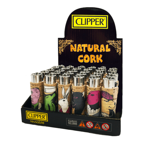 Clipper Feuerzeuge Naturkork Tiere