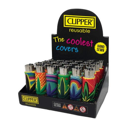 Clipper Feuerzeuge Pop Cover Cannabis Bl&auml;tter
