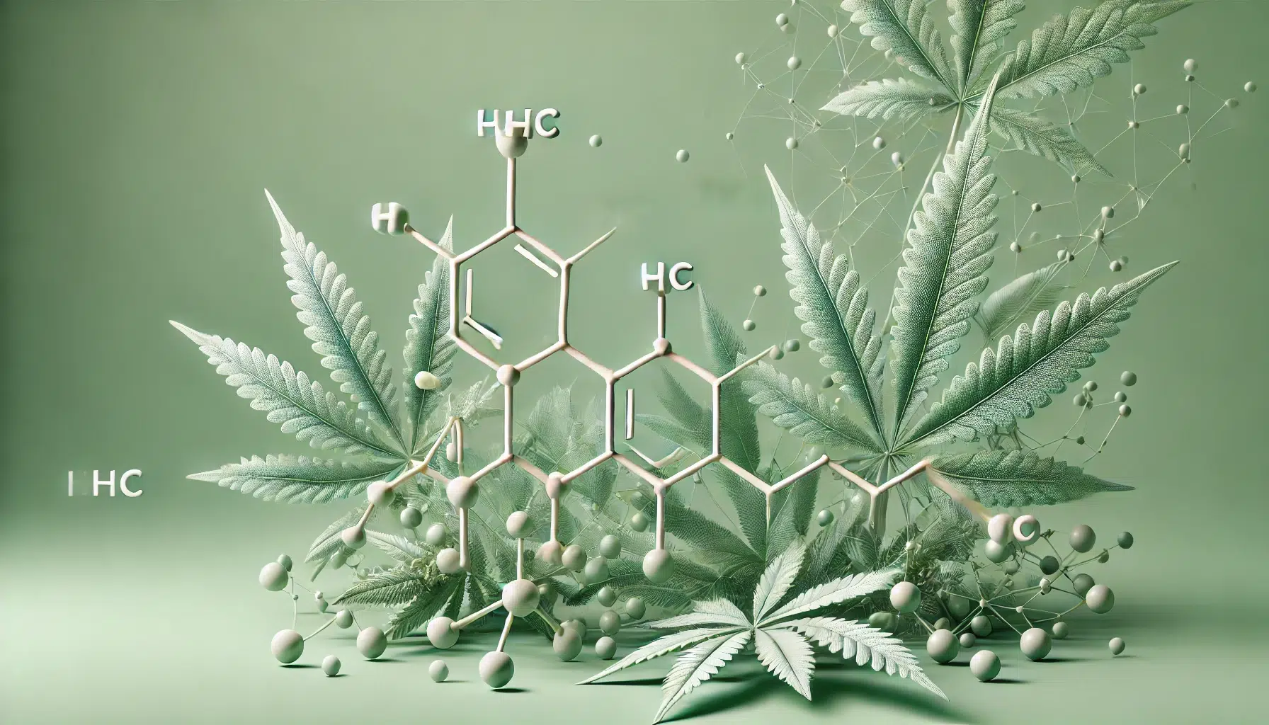 DALL&middot;E 2024-11-12 17.02.12 - A highly detailed, text-free image representing THC in a clean, minimalist style. The image includes a molecular structure model of THC with subtle ca