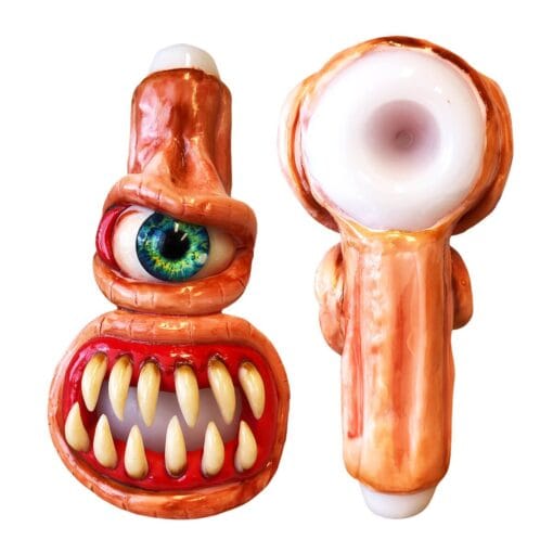 Niedliche Oktopus-Glaspfeife Monster Edition 15 cm